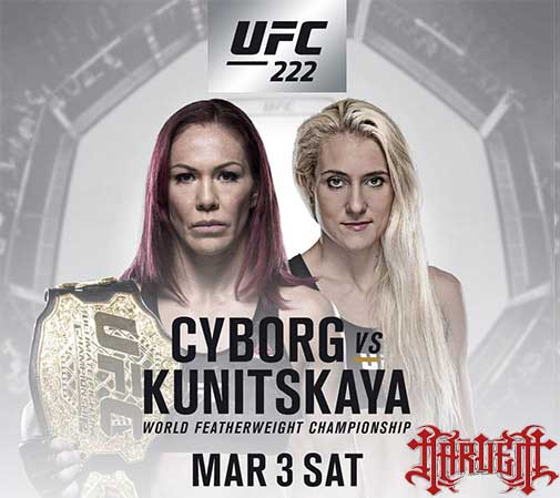 Бой Кристиан Джустино vs. Яна Куницая возглавит UFC 222